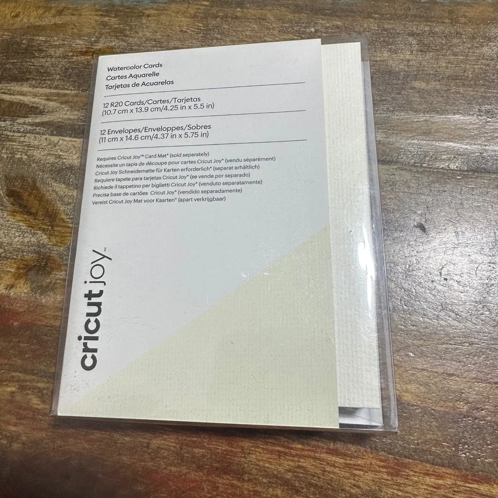 Cricut Joy Watercolor Ivory Cards R20 White Envelopes 12 Count 2009984